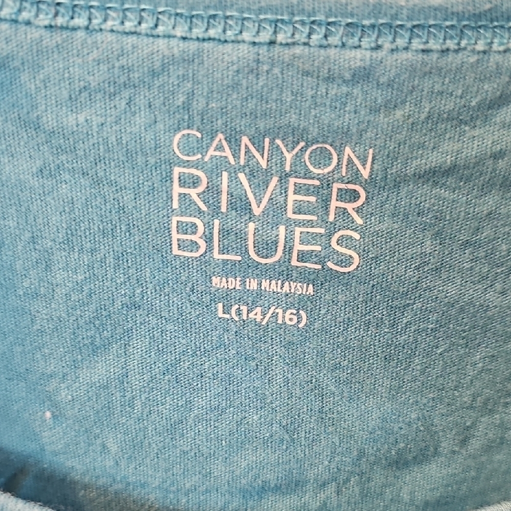 Canyon River Blues Kids Blue Graphic Top - Picture 2 of 7